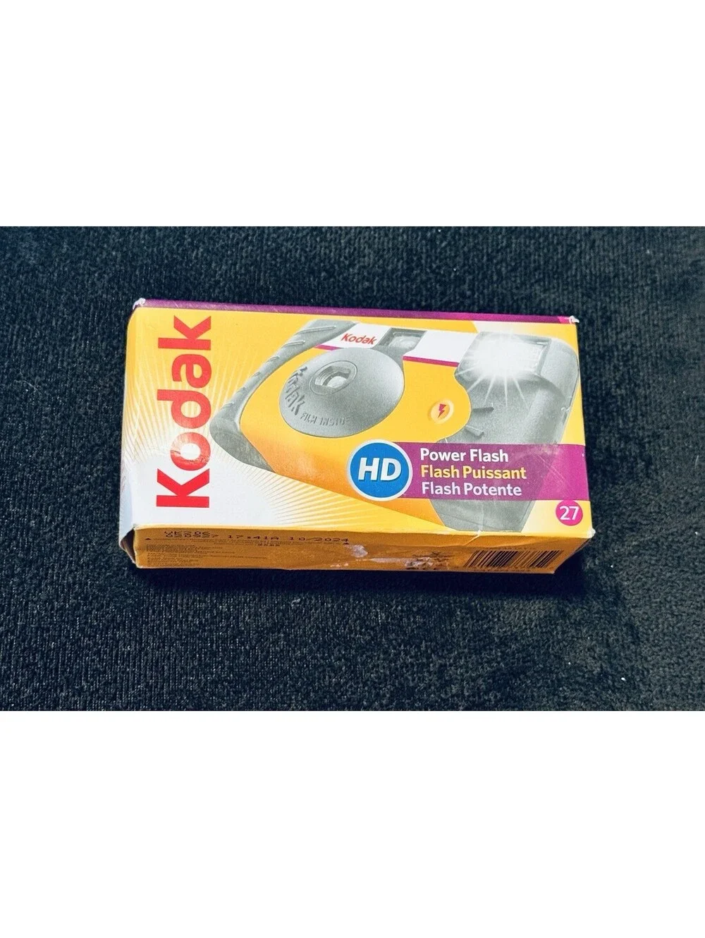 NEW/Sealed -Kodak Power Flash HD Single Use-Camera 27 Exposure-Exp 10/24